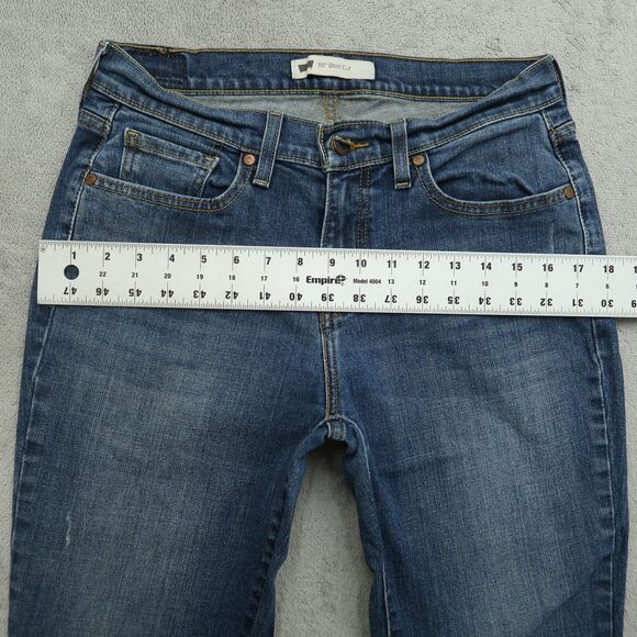 Levi's 515 Jeans Women's Size 8M Blue Mid-Rise Bootcut 31" Inseam Distressed - Picture 8 of 16